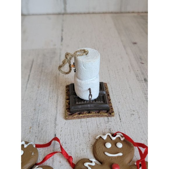 Snowman s'more gingerbread man Variety ornament Xmas set - Picture 5 of 8